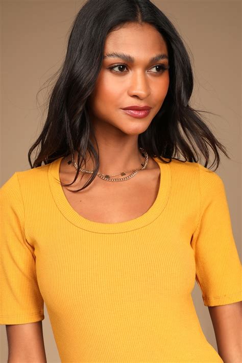 mustard yellow bodysuit|More.